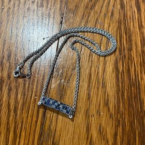 EFFY® Sapphire Bar 16" Pendant
Necklace (9/10 ct. t.w.) in Sterling
Silver